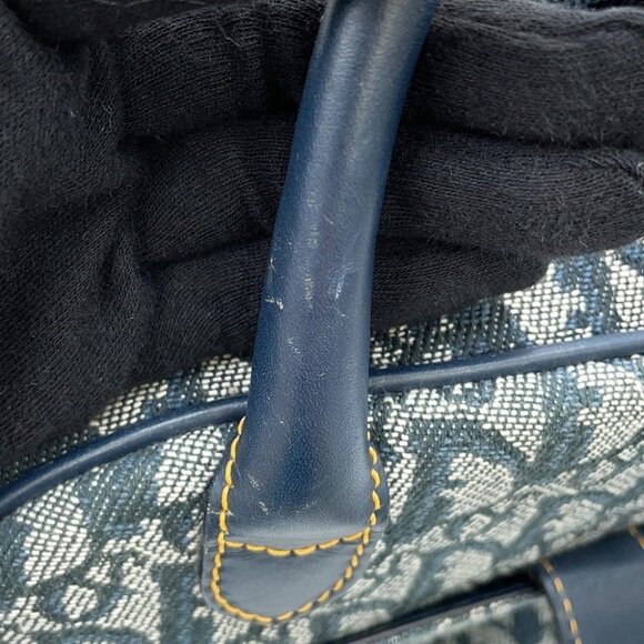 Dior Trotter double saddle bag Canvas/Leather Navy - Picture 9 of 16